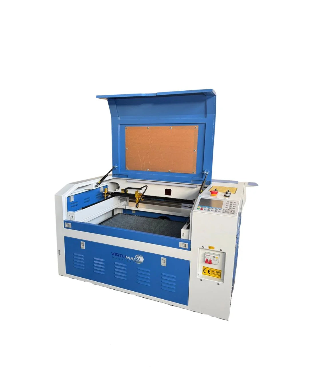 Máquina laser CO2 60W Virtumaq 600x400mm vista frontal completa