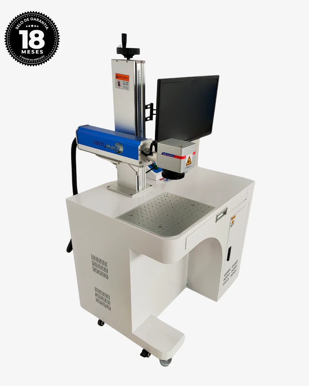 Máquina laser fiber desktop Virtumaq vista lateral completa